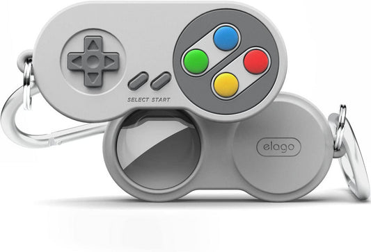 Custodia AirTag W5 Retro Joystick - Grigio