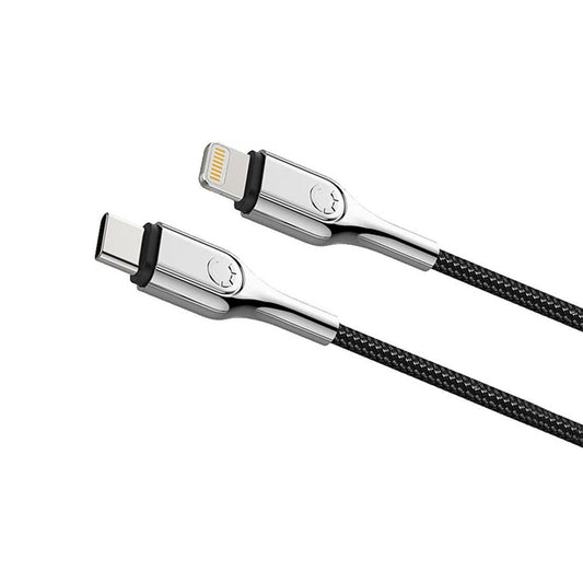 Cygnett cavo nero in kevlar da USB-C a Lightning 2 metri