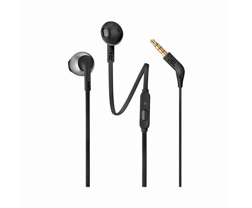 JBL T205 Black - Cuffie Auricolari con Comando Microfono - Nero