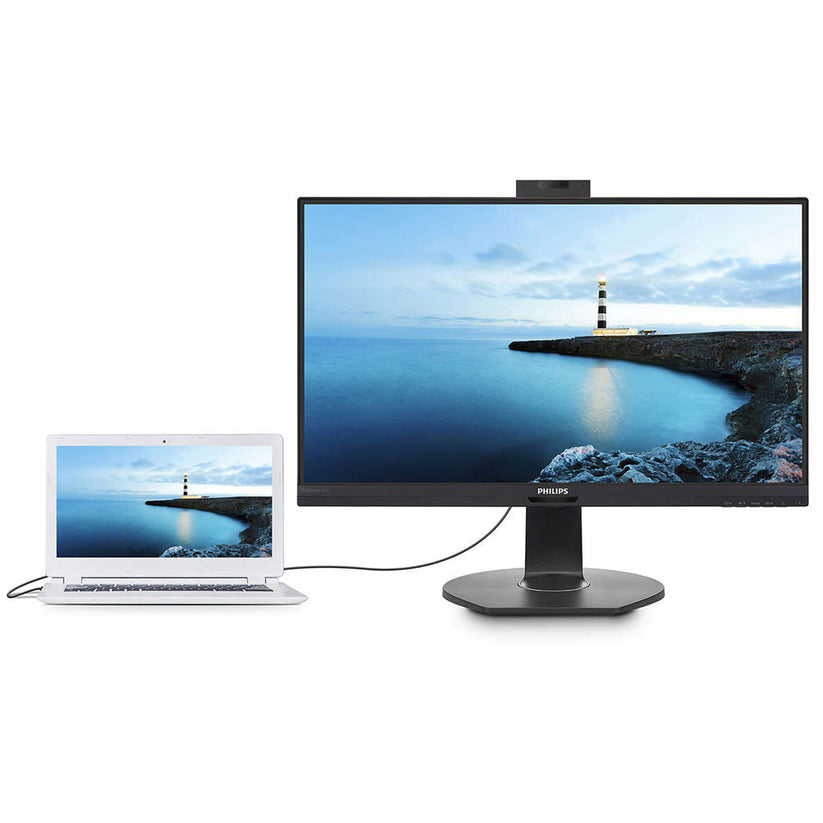 Monitor B-Line LCD con Sistema Docking USB-C e WebCam integrata - 24" Full HD