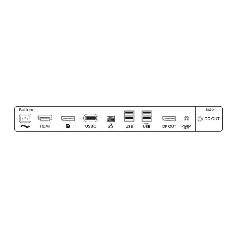 Monitor B-Line LCD con Sistema Docking USB-C e WebCam integrata - 24" Full HD