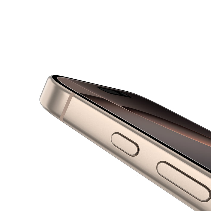 Proteggi schermo UltraGlass 2 antimicrobico per iPhone 16 Pro con supporto per l’installazione incluso