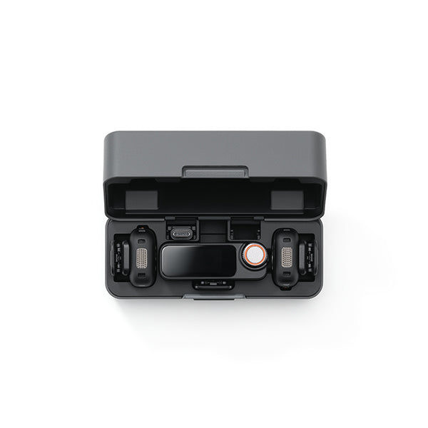 DJI Mic 3 (2 trasmettitori + 1 ricevitore) + custodia di ricarica