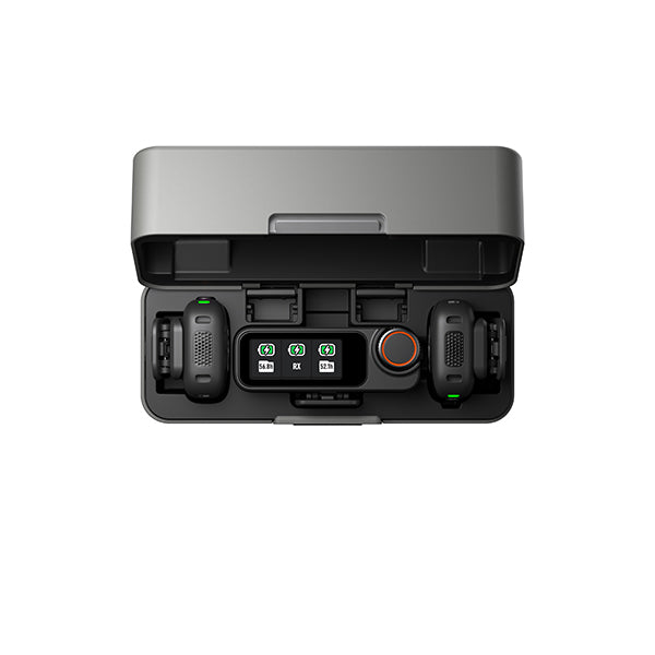 DJI Mic 3 (2 trasmettitori + 1 ricevitore) + custodia di ricarica