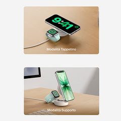 Caricabatteria magnetico 2in1 UltraCharge Pro con Qi2 25W - Sabbia