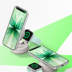 Caricabatteria magnetico 2in1 UltraCharge Pro con Qi2 25W - Sabbia