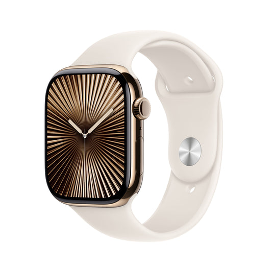 Apple_Watch_Series_10_46mm_LTE_Gold_Titanium_Sport_Band_Starlight_PDP_Image_Position_1__ITIT