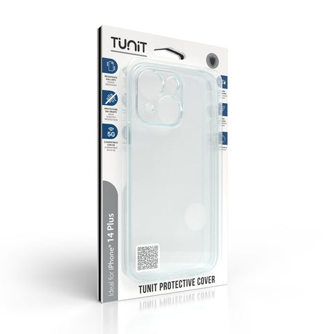 Cover trasparente per iPhone 14 Plus con protezione per fotocamera