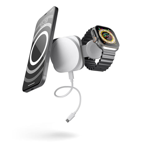 Caricatore da viaggio 2-in-1 per iPhone con MagSafe e Apple Watch